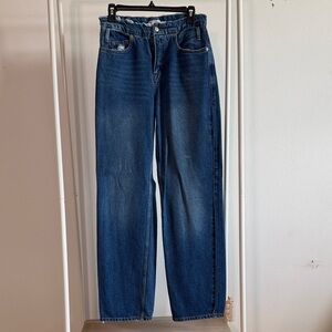Good American Deep Blue Straight Jeans